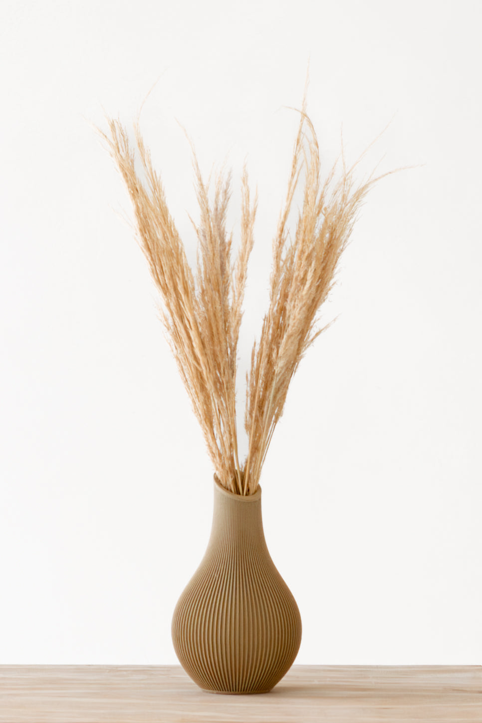 Slim Neck Ribbed Vase