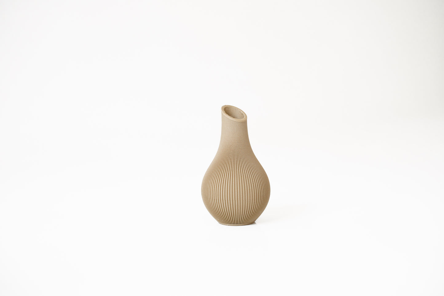Slim Neck Ribbed Vase