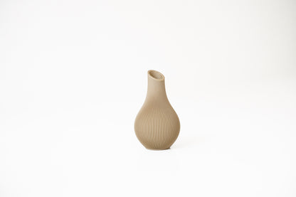 Slim Neck Ribbed Vase